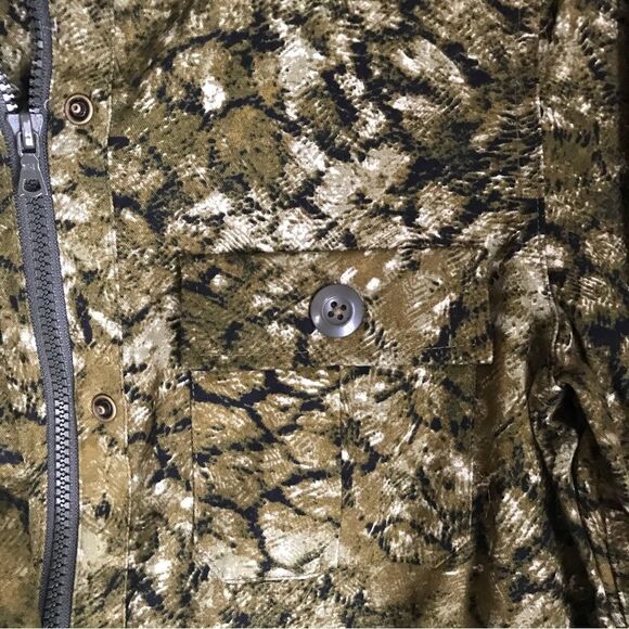 LoGo Lori Goldstein Jacket Women's Size 10 Green Animal Print Zippered P… - Picture 7 of 12